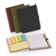 Bloco de anotações com capa dura, sticky notes e miolo sem pauta na cor branca. NÃO ACOMPANHA CANETA.
